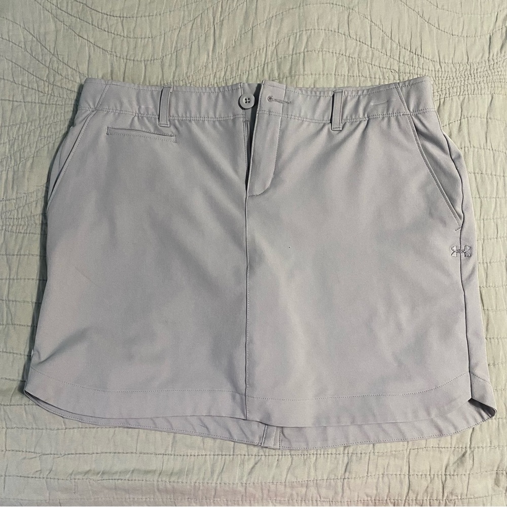 Under Armour Skort Size 6 Fitted Heat Gear Tennis Golf Pickleball Gray Women's